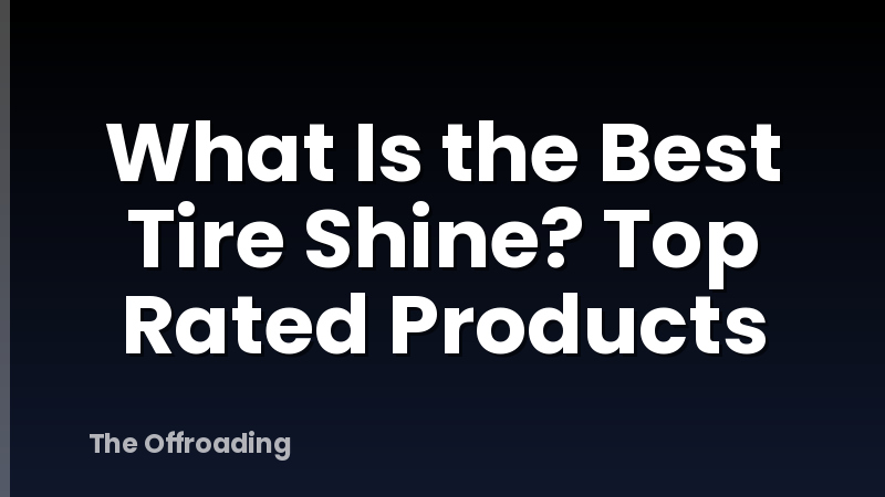 What Is the Best Tire Shine? Top Rated Products