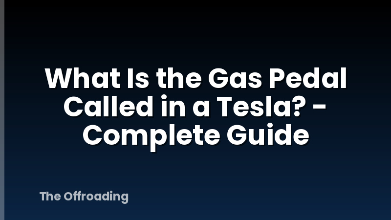 What Is the Gas Pedal Called in a Tesla? - Complete Guide