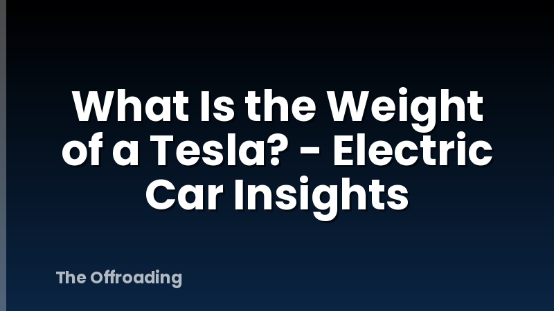 What Is the Weight of a Tesla? - Electric Car Insights
