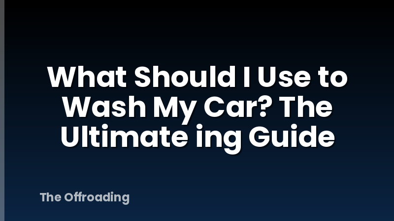 What Should I Use to Wash My Car? The Ultimate ing Guide