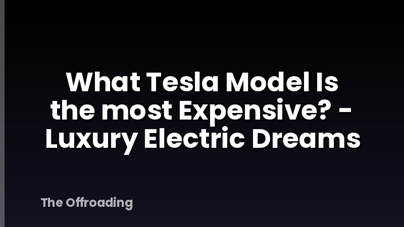 What Tesla Model Is the most Expensive? - Luxury Electric Dreams