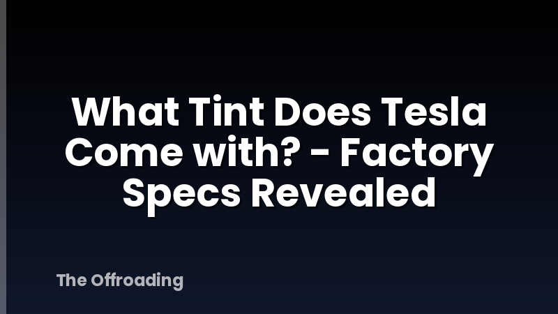 What Tint Does Tesla Come with? - Factory Specs Revealed