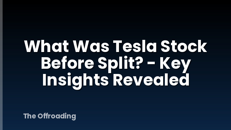 What Was Tesla Stock Before Split? - Key Insights Revealed
