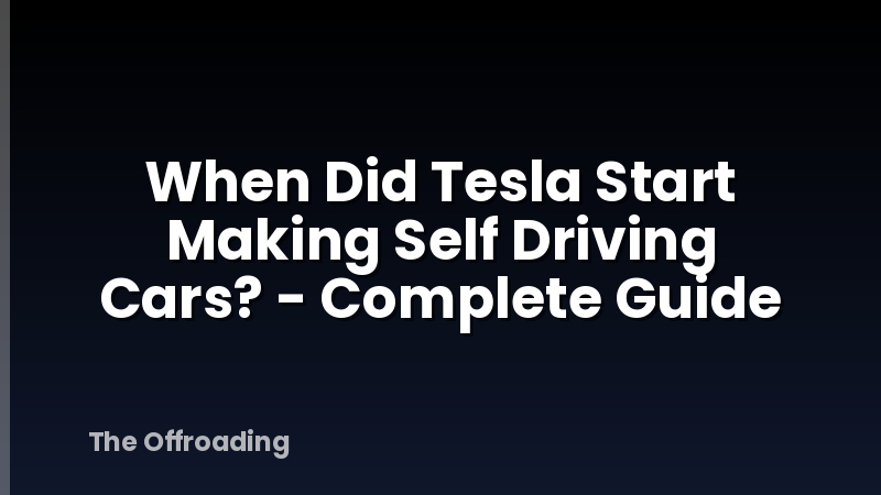 When Did Tesla Start Making Self Driving Cars? - Complete Guide