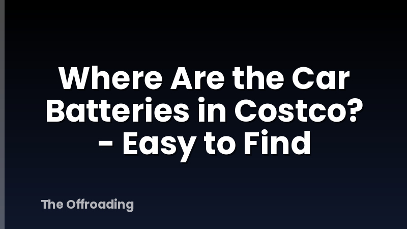 Where Are the Car Batteries in Costco? - Easy to Find