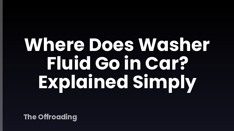 Where Does Washer Fluid Go in Car? Explained Simply