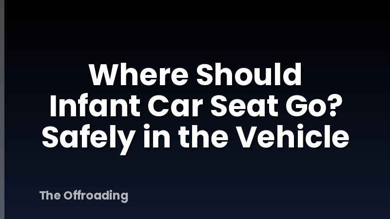 Where Should Infant Car Seat Go? Safely in the Vehicle