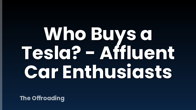 Who Buys a Tesla? - Affluent Car Enthusiasts