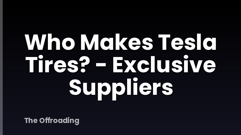 Who Makes Tesla Tires? - Exclusive Suppliers