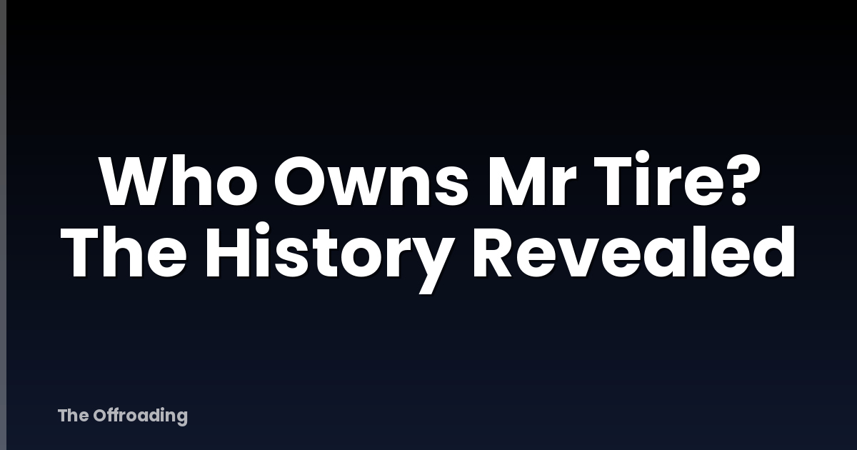 Who Owns Mr Tire? The History Revealed