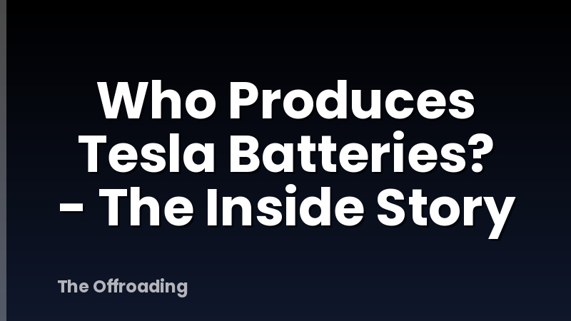 Who Produces Tesla Batteries? - The Inside Story