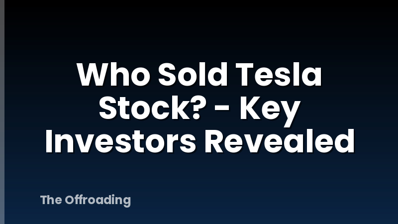 Who Sold Tesla Stock? - Key Investors Revealed