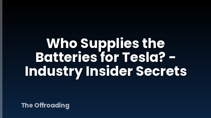 Who Supplies the Batteries for Tesla? - Industry Insider Secrets