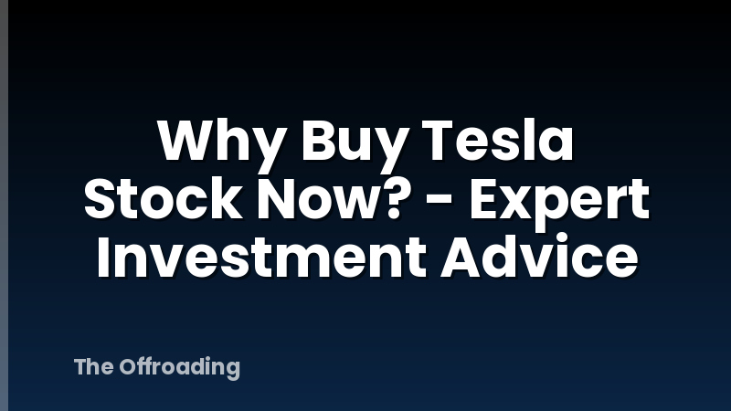 Why Buy Tesla Stock Now? - Expert Investment Advice