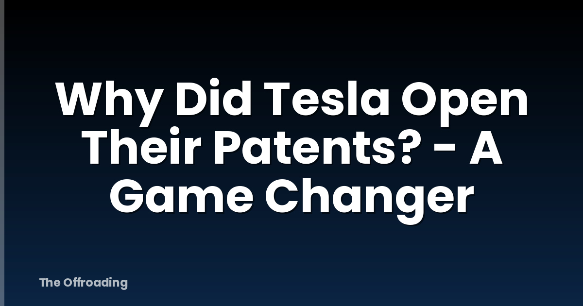 Why Did Tesla Open Their Patents? - A Game Changer