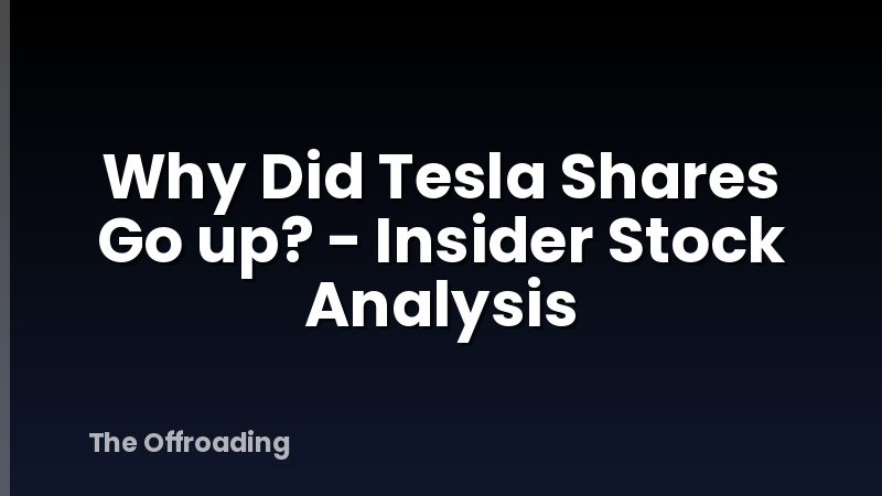 Why Did Tesla Shares Go up? - Insider Stock Analysis