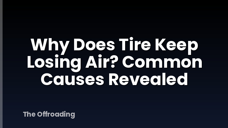 Why Does Tire Keep Losing Air? Common Causes Revealed