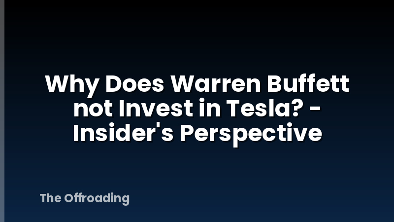Why Does Warren Buffett not Invest in Tesla? - Insider's Perspective