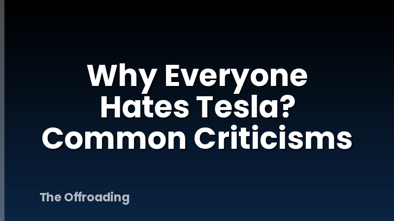 Why Everyone Hates Tesla? Common Criticisms