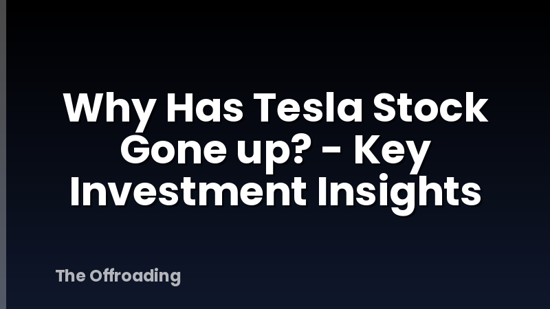Why Has Tesla Stock Gone up? - Key Investment Insights