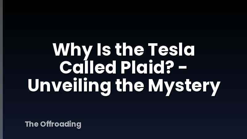 Why Is the Tesla Called Plaid? - Unveiling the Mystery