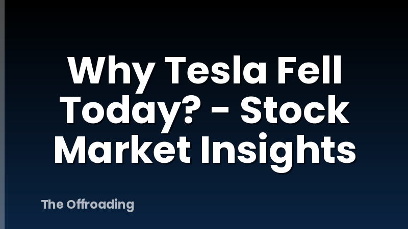 Why Tesla Fell Today? - Stock Market Insights