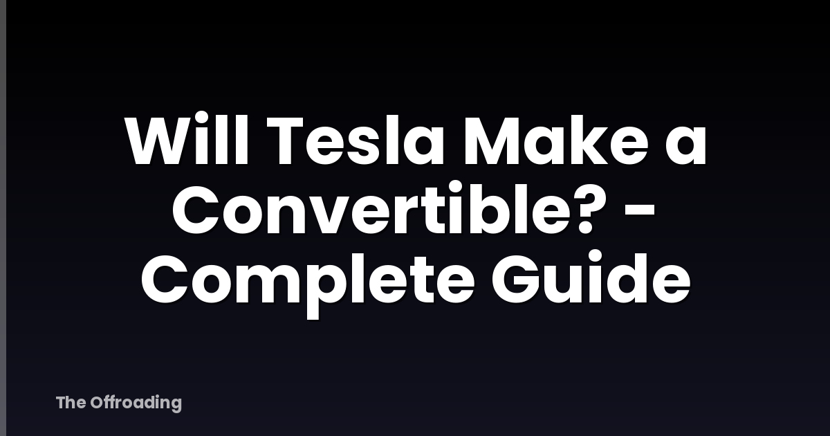 Will Tesla Make a Convertible? - Complete Guide