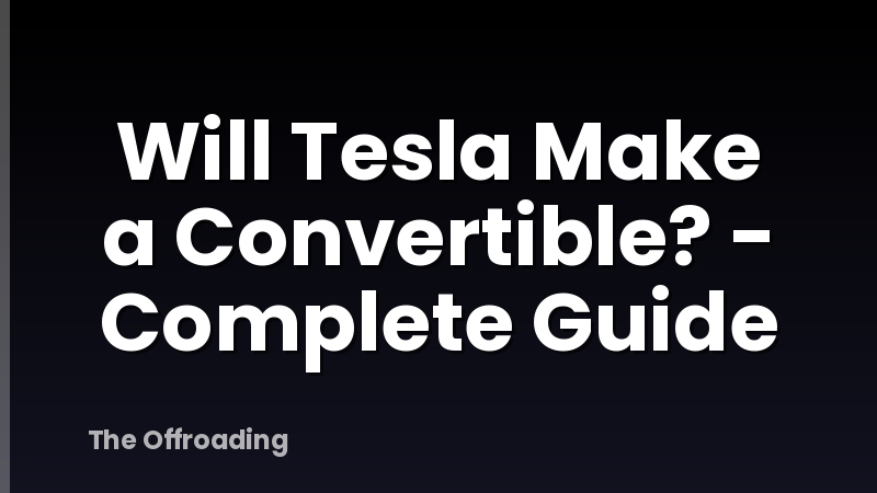 Will Tesla Make a Convertible? - Complete Guide