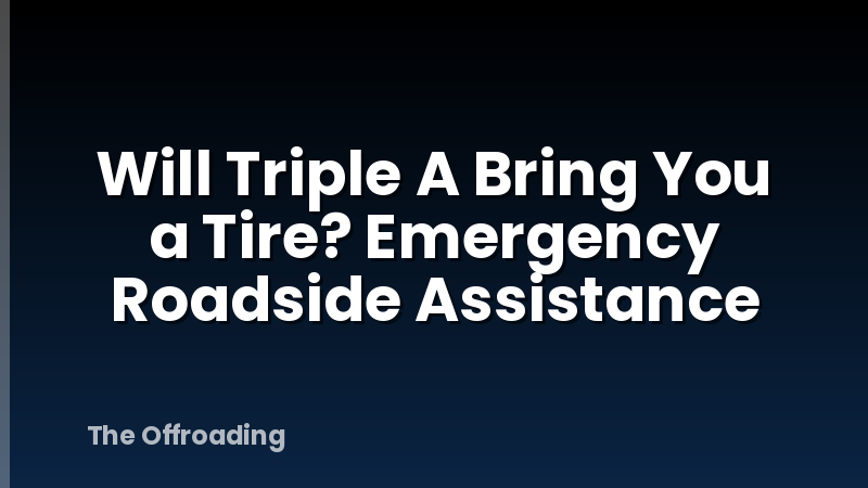 Will Triple A Bring You a Tire? Emergency Roadside Assistance