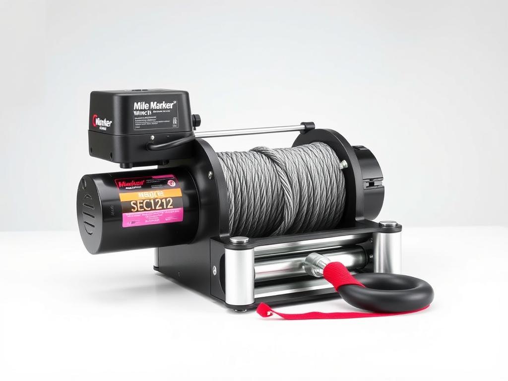 Mile Marker SEC12(es) 12,000 lb winch for Jeep with synthetic rope Mile Marker SEC12(es) 12,000 lb winch for Jeep with synthetic rope